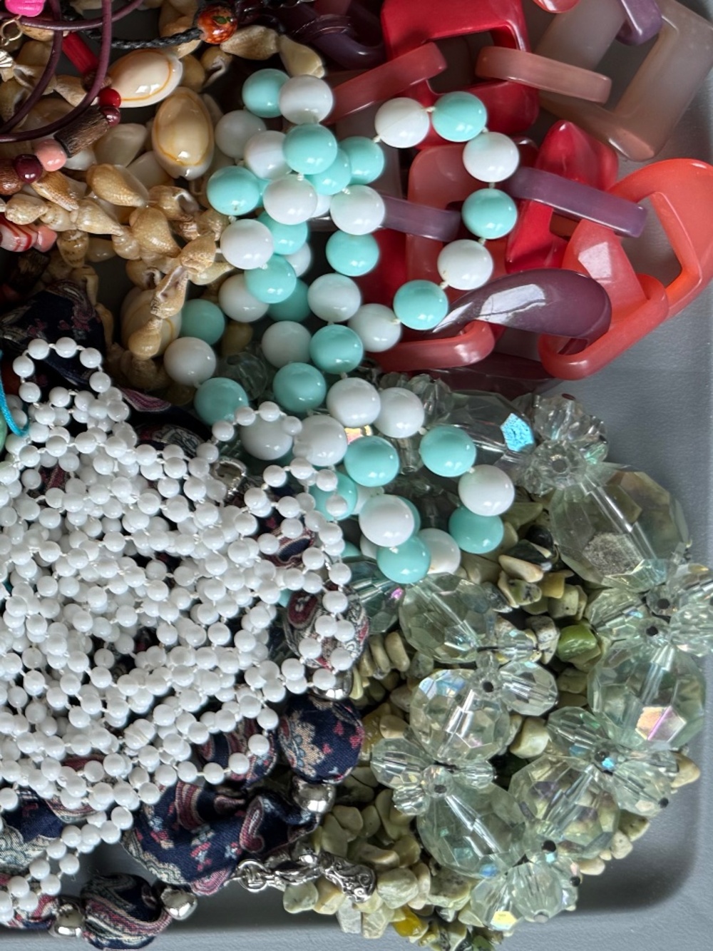 BUNDLE of 45 NECKLACES (4lbs) Tshotchke to Resale Beads Galore - Picture 2 of 5